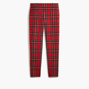 NEW Women's J Crew Tartan Black Red Plaid Winnie Pants